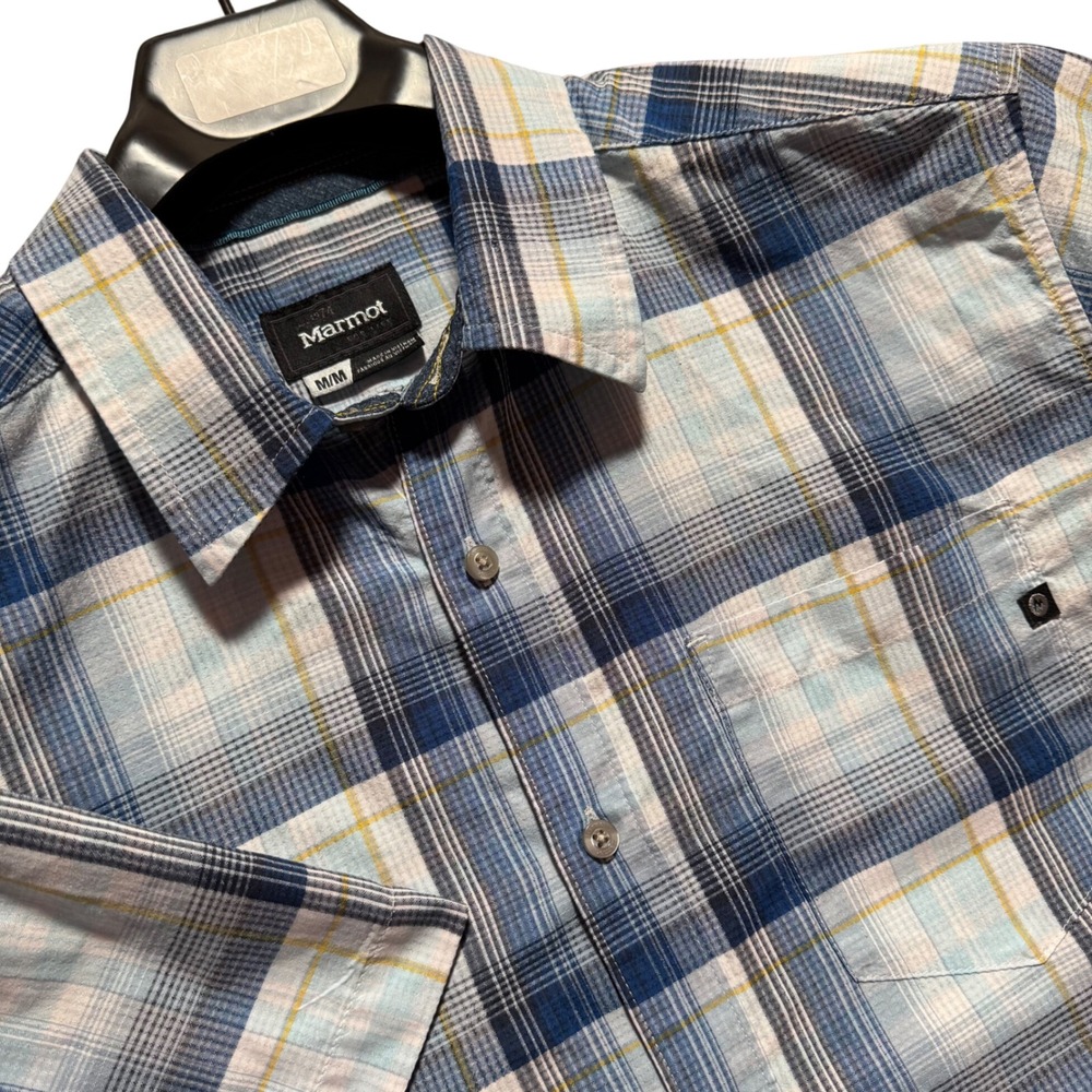 Marmot Men's‎ Shirt Medium Plaid Button Down Lightweight